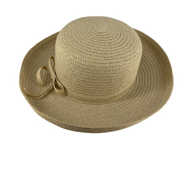 Women's CAPPELLI STRAWORLD Sun Hat with Brim and Bow Lightweight Beach Wear - Picture 6 of 9